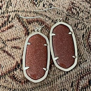 Kendra Scott burnt orange sparkly “Elle” earrings